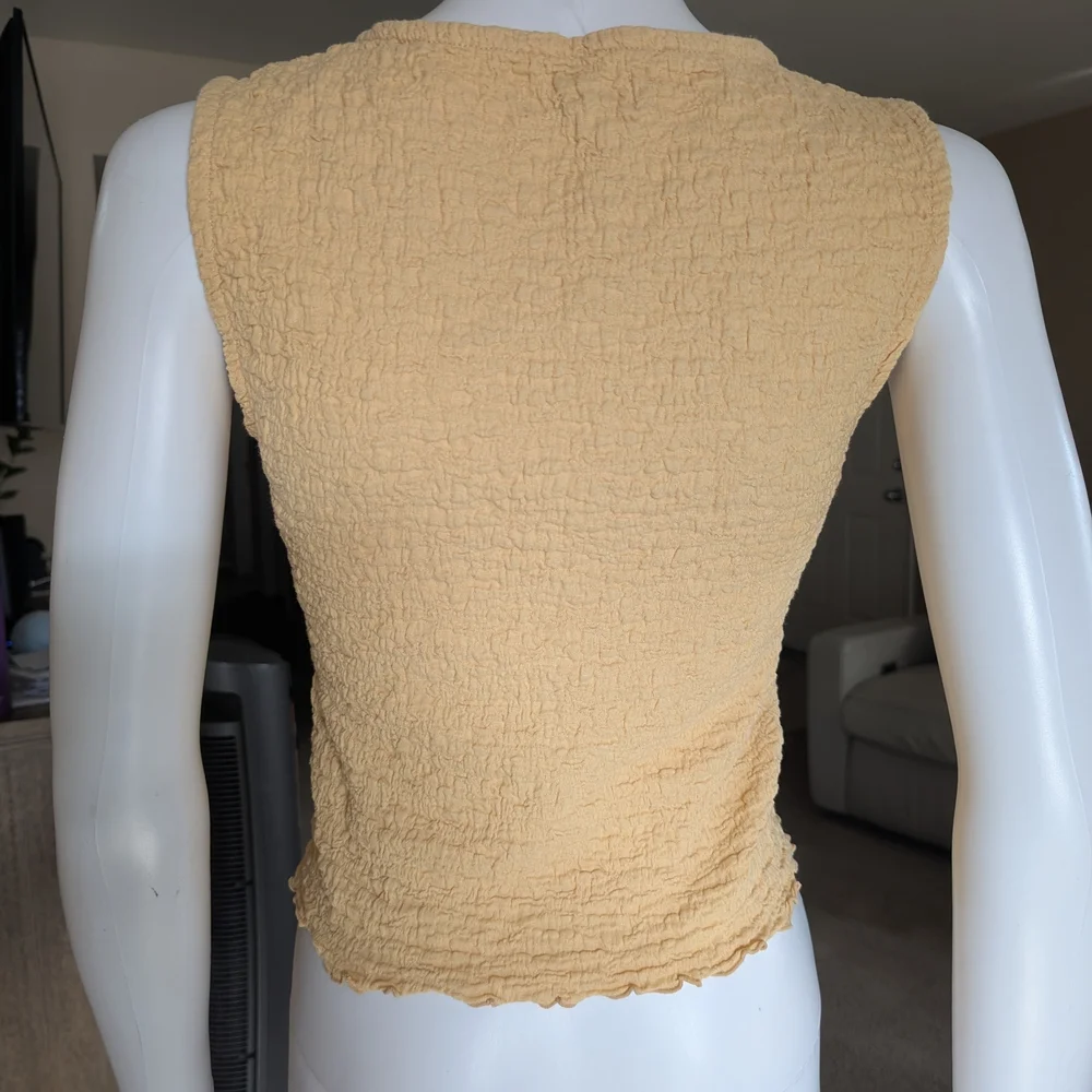 Madewell Popcorn-Knit Twist-Front Sleeveless Top - Picture 5 of 8